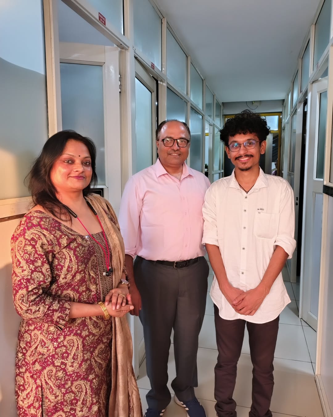 Manoj with his parents