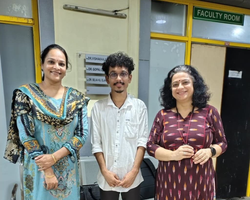 Manoj with his parents