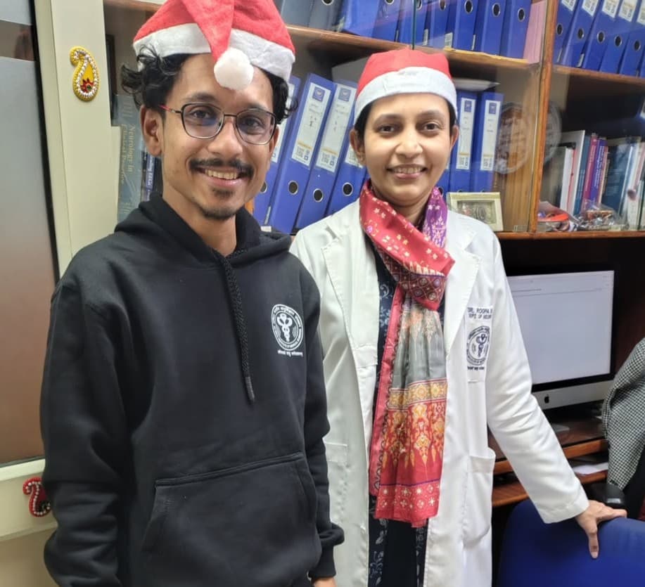 Manoj with his parents