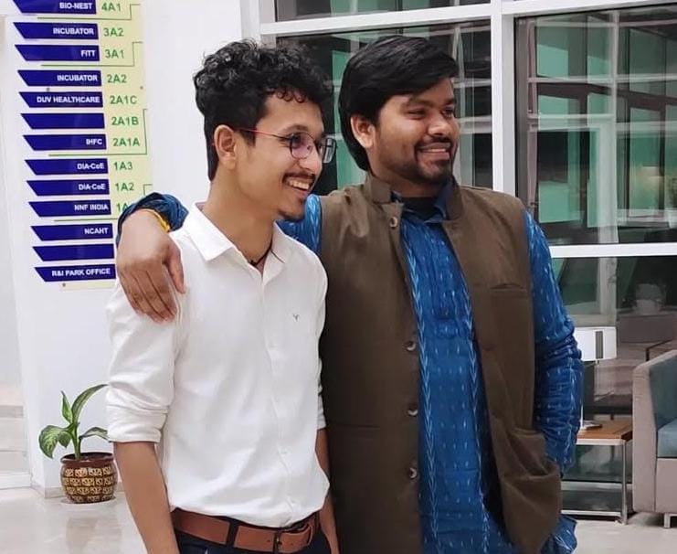 Manoj with his parents